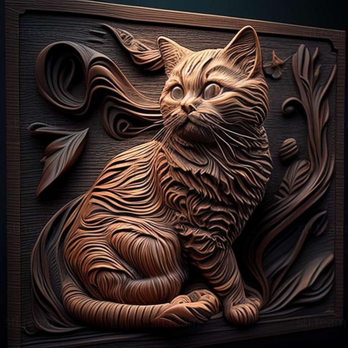 3D модель Знаменита тварина кіт Оскар (STL)
